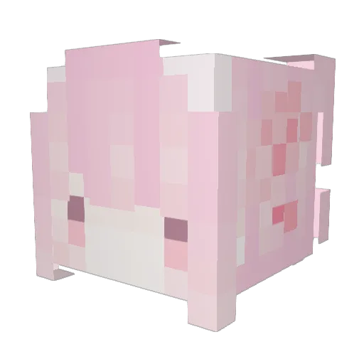 GhostyBaku Minecraft avatar head, 3D render