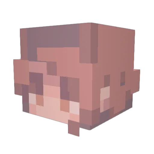GhostyBoos Minecraft avatar head, 3D render