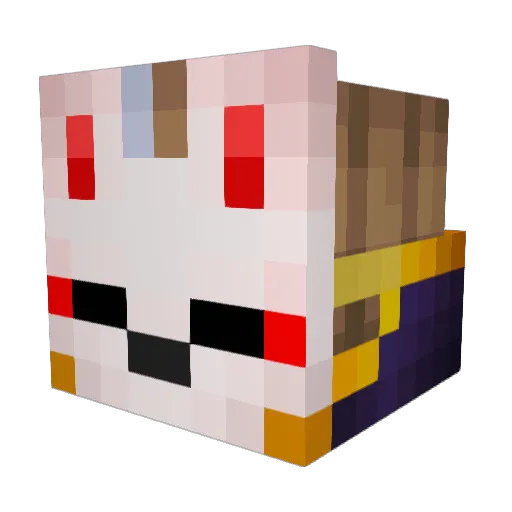 GhostyBoyPlus Minecraft avatar head, 3D render