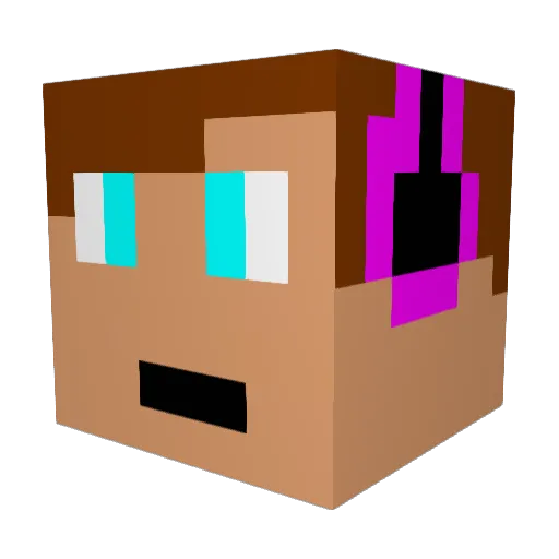 GhostyGamer Minecraft avatar head, 3D render