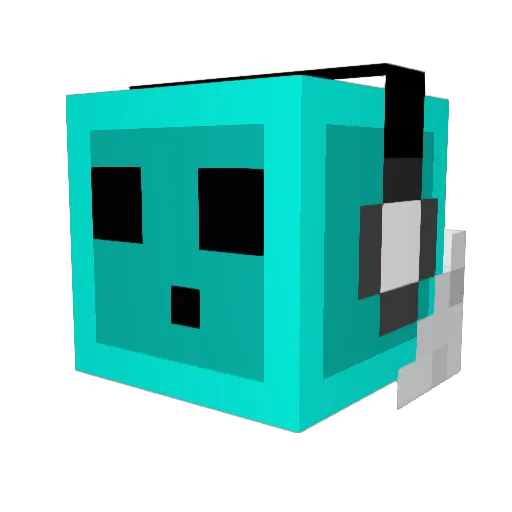 GhostyGod Minecraft avatar head, 3D render