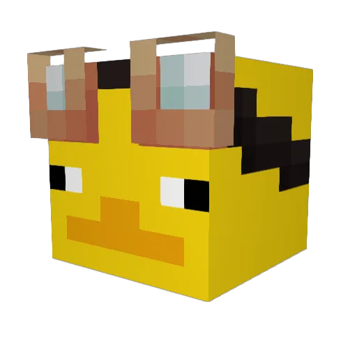 GhostyIsOkay Minecraft avatar head, 3D render