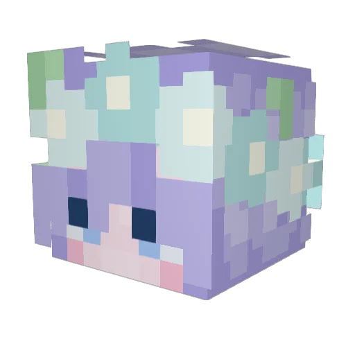 GhostyJosh Minecraft avatar head, 3D render