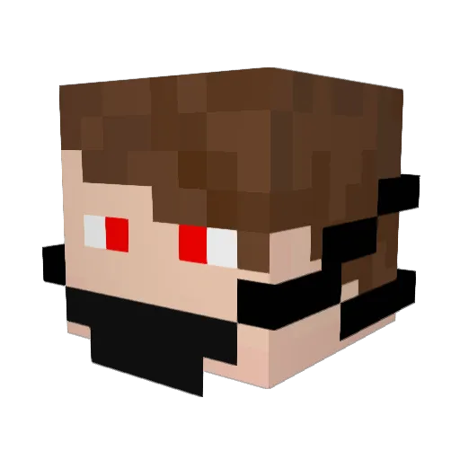 GhostyLPmc Minecraft avatar head, 3D render