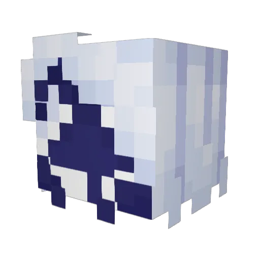 GhostyLilGuy Minecraft avatar head, 3D render