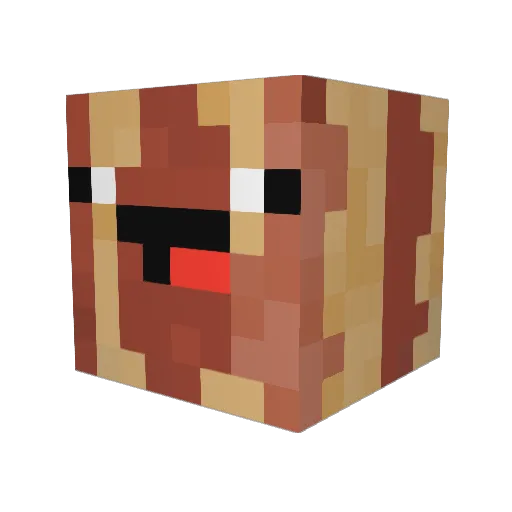 GhostyOpp Minecraft avatar head, 3D render