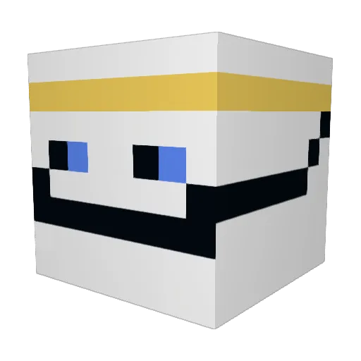 GhostyR Minecraft avatar head, 3D render