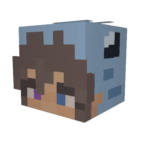 GhostyReo71 Minecraft avatar head, 3D render
