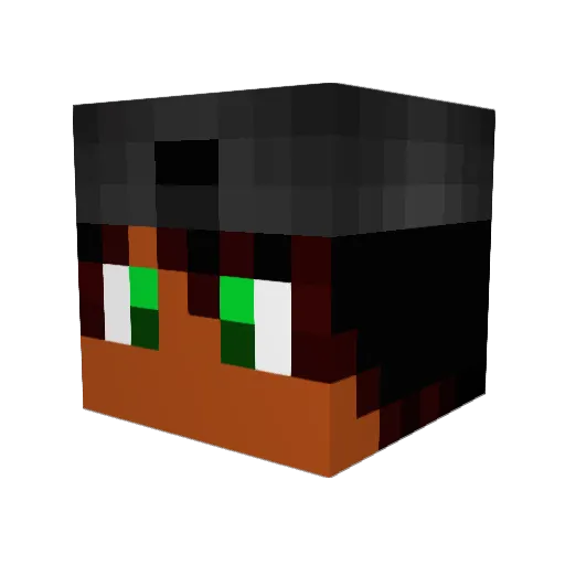 GhostyShinobi Minecraft avatar head, 3D render