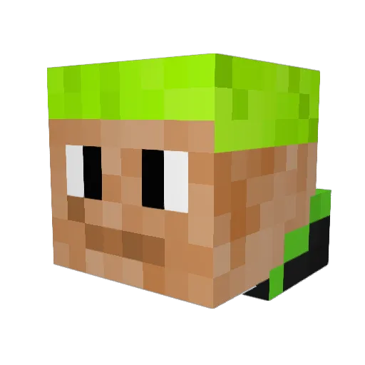 GhostySpirit Minecraft avatar head, 3D render
