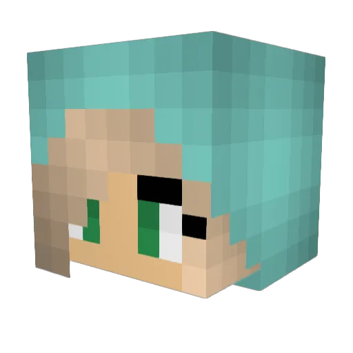 GhostySquid Minecraft avatar head, 3D render