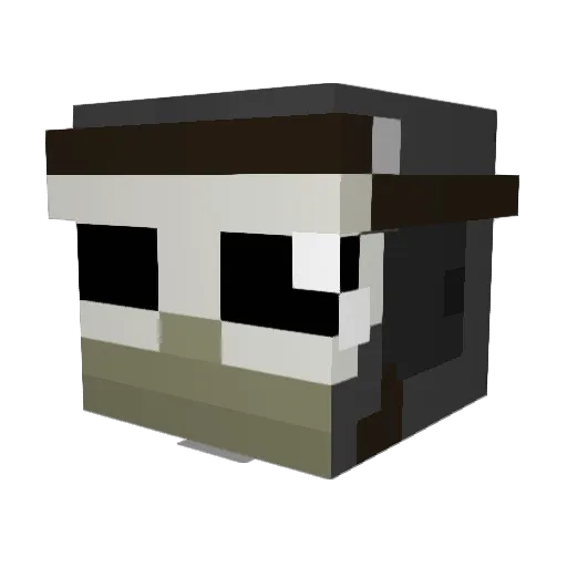 GhostyX2 Minecraft avatar head, 3D render