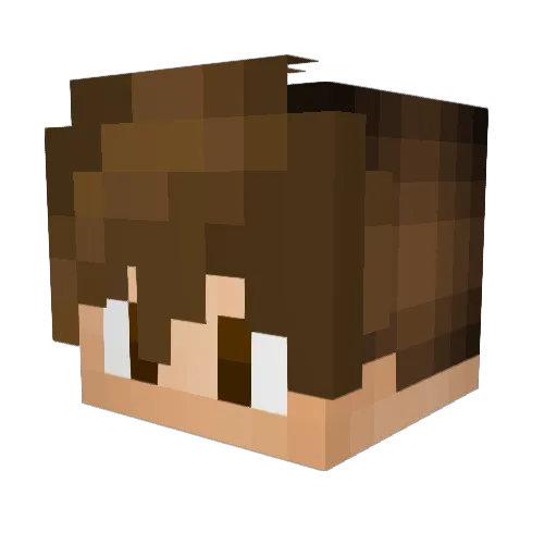 Ghostyclaw Minecraft avatar head, 3D render