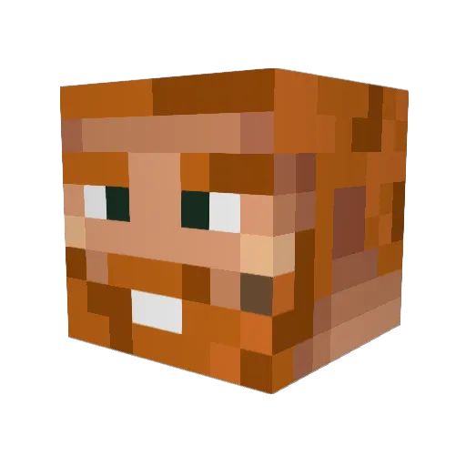 Ghostytrash Minecraft avatar head, 3D render
