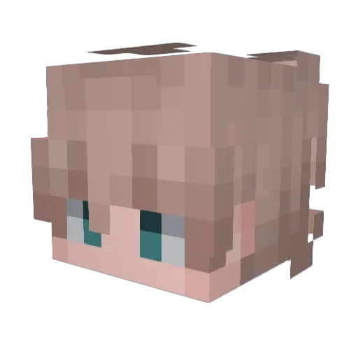 Ghostyz_ Minecraft avatar head, 3D render