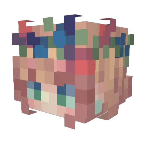 Ghostzombie2 Minecraft avatar head, 3D render