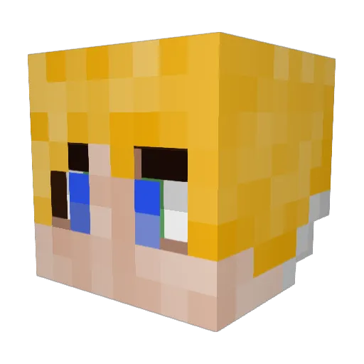 Ghoszero Minecraft avatar head, 3D render