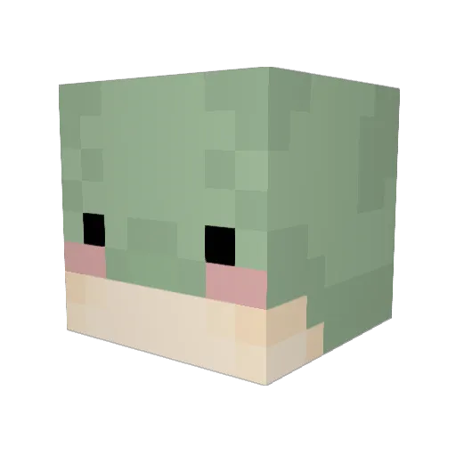 Ghou1l Minecraft avatar head, 3D render