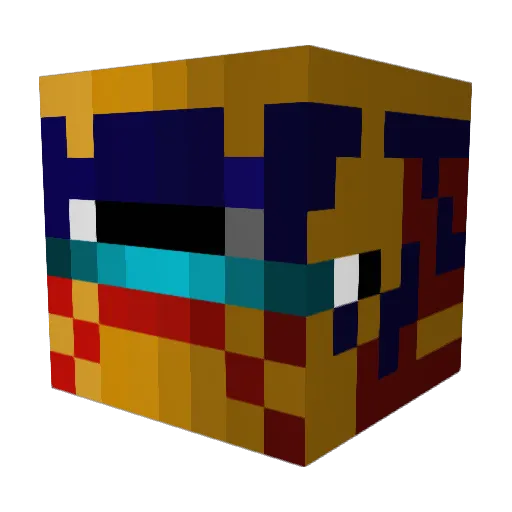 Ghoul77 Minecraft avatar head, 3D render