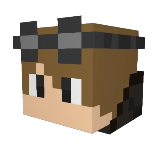 Ghoul7 Minecraft avatar head, 3D render