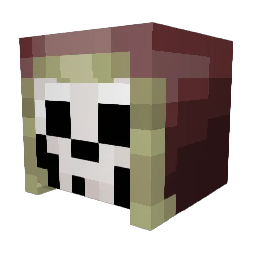 GhoulLosh Minecraft avatar head, 3D render
