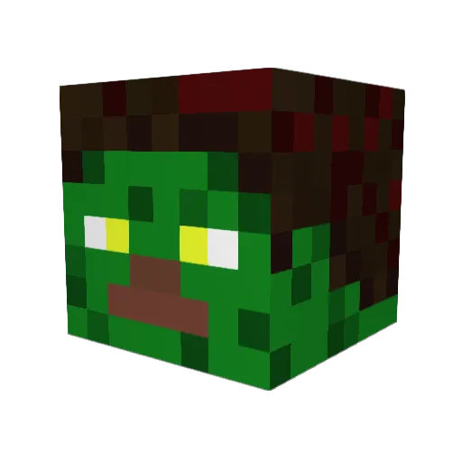Ghoul_Killer Minecraft avatar head, 3D render