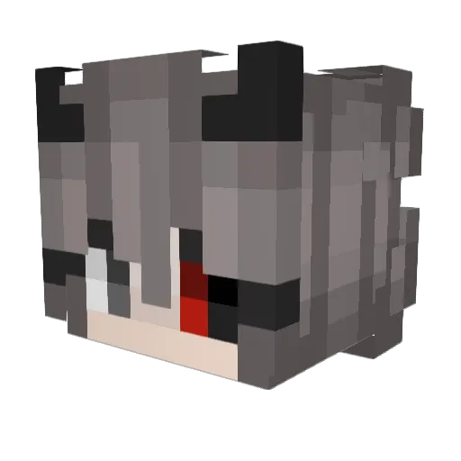 GhoulaNadne Minecraft avatar head, 3D render