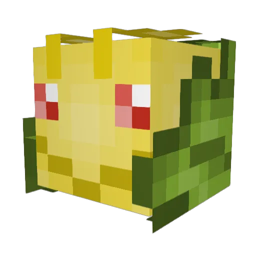 Ghoulitine Minecraft avatar head, 3D render