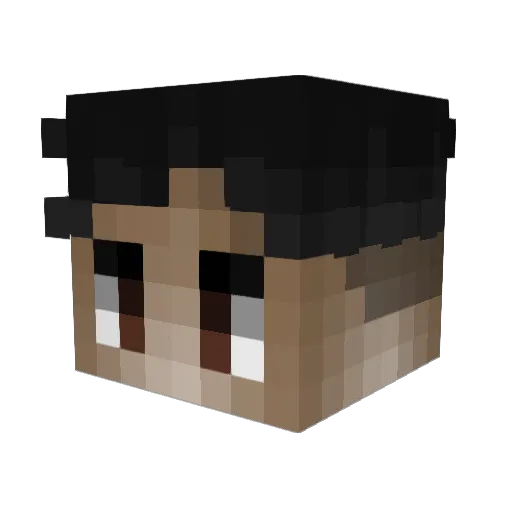 Ghoulito Minecraft avatar head, 3D render