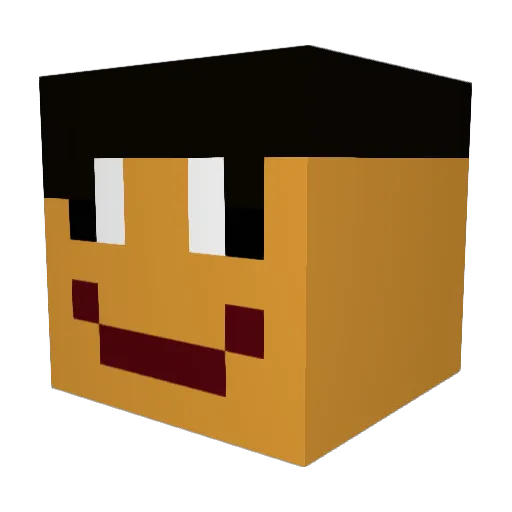 Ghoulonacid Minecraft avatar head, 3D render