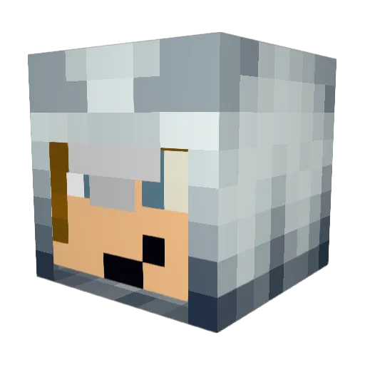Ghoulthug Minecraft avatar head, 3D render