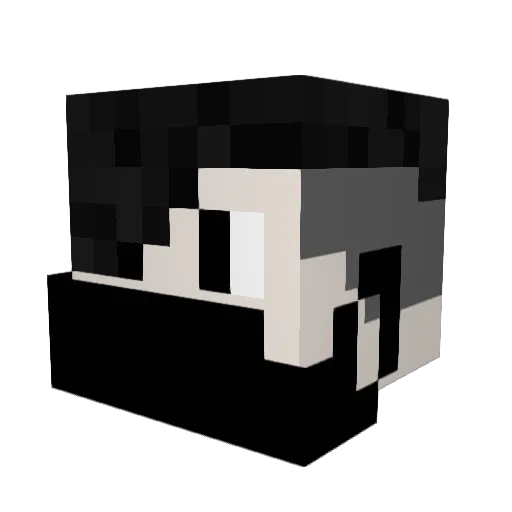 Ghoulzin Minecraft avatar head, 3D render