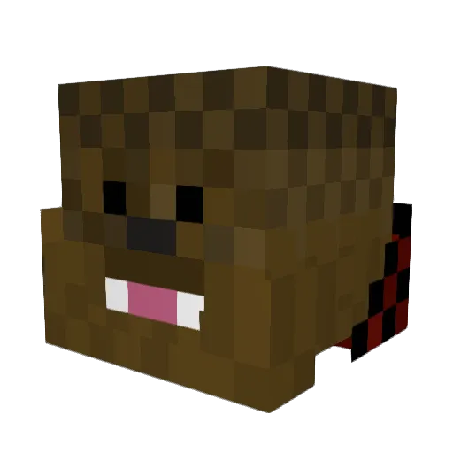 Ghoulzy Minecraft avatar head, 3D render