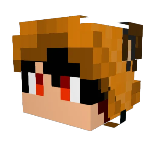 Ghourd Minecraft avatar head, 3D render