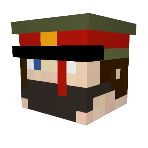 Ghoxtyy Minecraft avatar head, 3D render