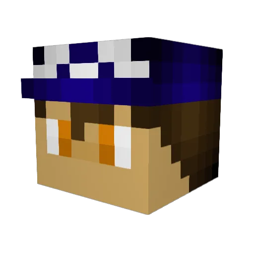 GhoztXT Minecraft avatar head, 3D render