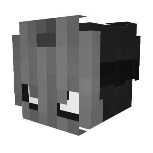 Ghoztolotl_ Minecraft avatar head, 3D render