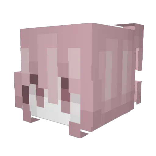 Ghozz Minecraft avatar head, 3D render