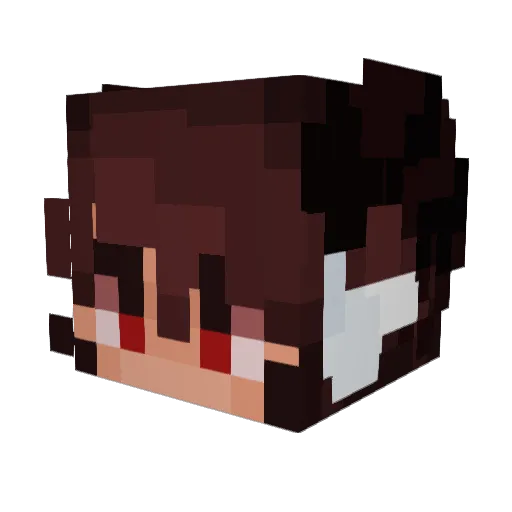 GhqstBunny Minecraft avatar head, 3D render