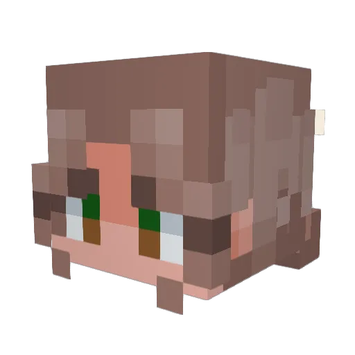 GhqstlyPluto Minecraft avatar head, 3D render