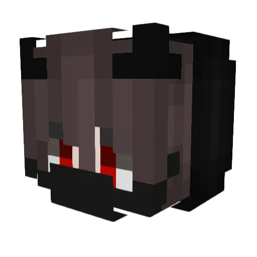 Ghqsty Minecraft avatar head, 3D render