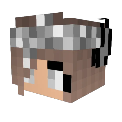Ghreycee Minecraft avatar head, 3D render
