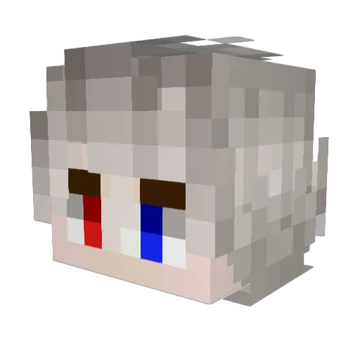 GhsotDevil Minecraft avatar head, 3D render