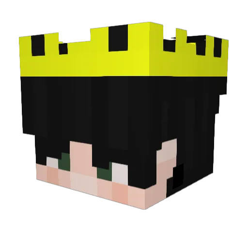 GhulamU Minecraft avatar head, 3D render