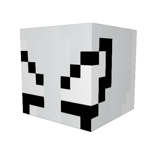Ghuppi Minecraft avatar head, 3D render
