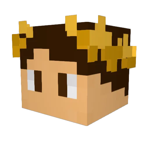 Ghxstlyfr Minecraft avatar head, 3D render