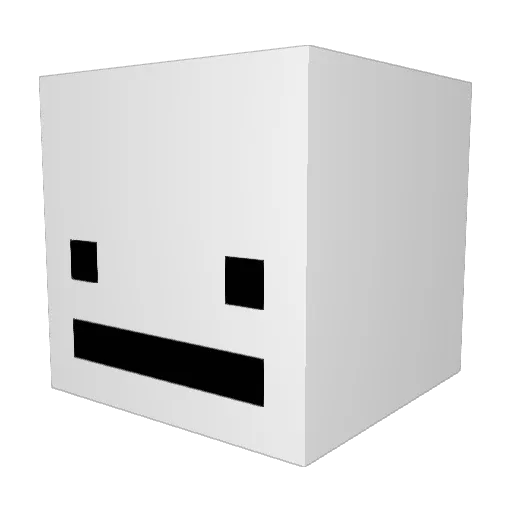 Ghxstyyyyyyy Minecraft avatar head, 3D render