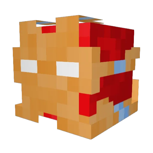 Ghxtto_rainbxw Minecraft avatar head, 3D render
