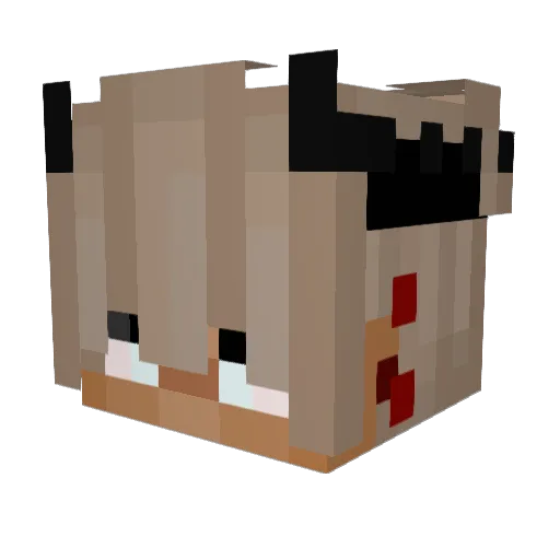 Ghxxst Minecraft avatar head, 3D render