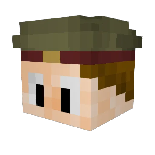 Ghynter Minecraft avatar head, 3D render